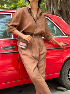 Drop Crotch Pants - Tan