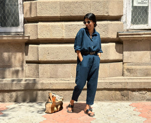 Drop Crotch Pants - Navy