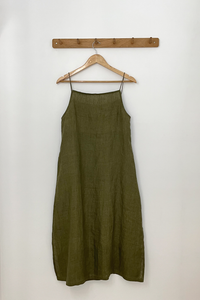 Basic Slip Dress - Olive